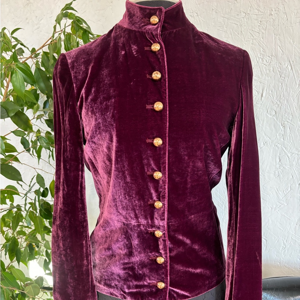 Kuhlman Plum Velvet Jacket Made in Italy